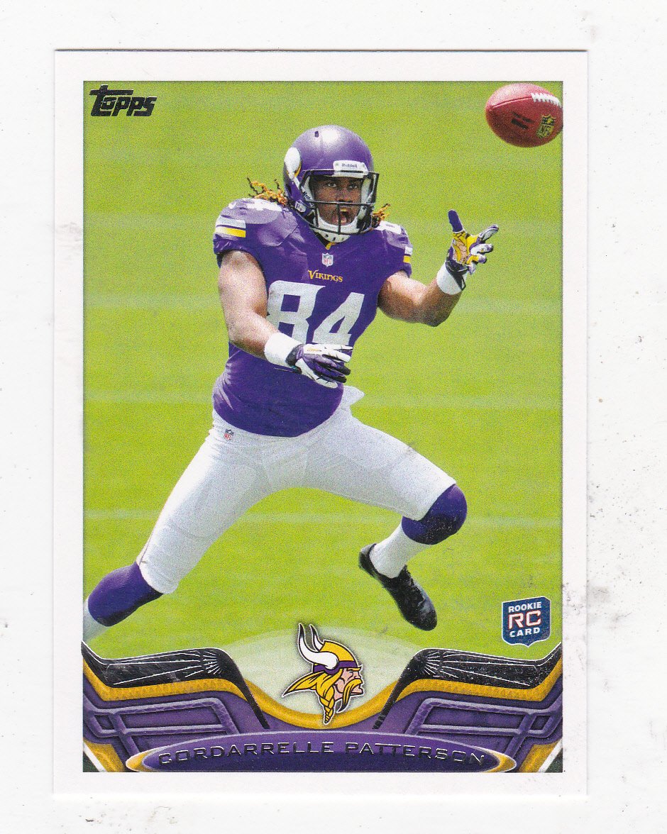 2013 Topps NFL Football Card # 386 Cordarrelle Patterson Rookie Card Minnesota Vikings