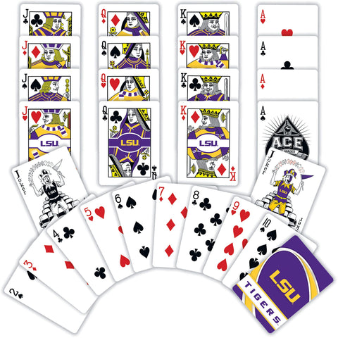 MasterPieces Family Games - NCAA LSU Tigers Playing Cards - Officially Licensed Playing Card Deck For Adults, Kids, And Family