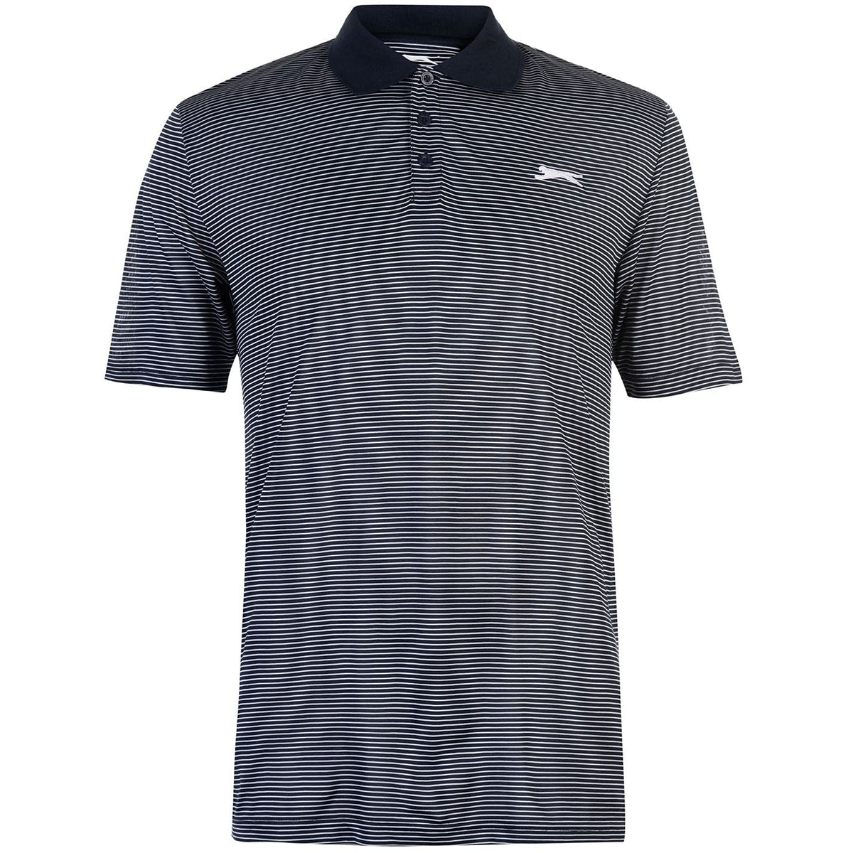 Slazenger Mens Micro Stripe Golf Polo Shirt Navy XXL