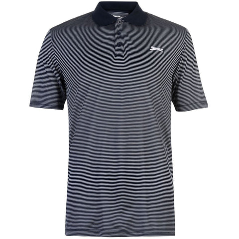 Slazenger Mens Micro Stripe Golf Polo Shirt Navy XXL