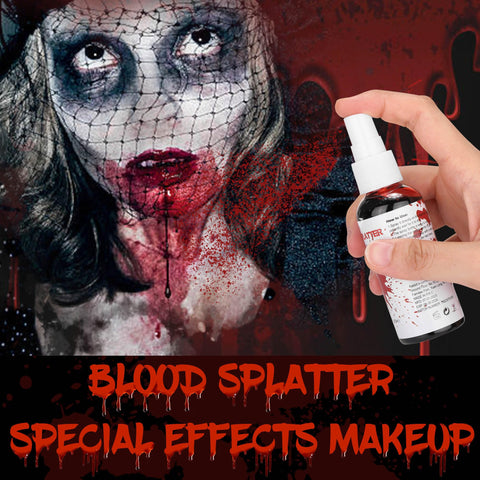 Wismee Blood Splatter, 2.2oz Professional Fake Spray Blood, Fake Blood Makeup for Performance, Halloween, Face Paint, Costumes, & Zombie Sfx Makeup