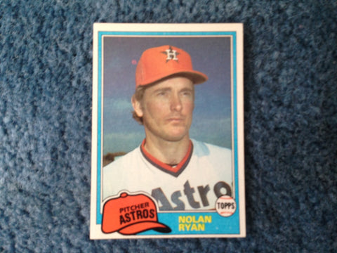 1981 Topps Nolan Ryan (Hall of Fame Pitcher) Baseball Card # 240 Houston Astros