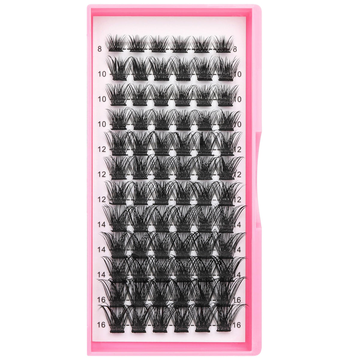 wiwoseo Lash Clusters 72Pcs Individual Lashes D Curl 8-16MM Eyelashes Cluster DIY False Eyelashes Natural Look Lashes at Home Lash Extension