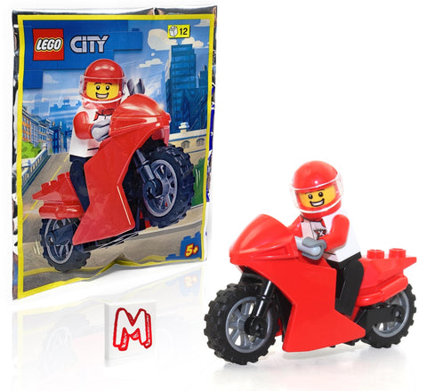 LEGO City Speed Racers Minifigure - Motorcycle Racer with Driver Foil Pack (12 Piece)