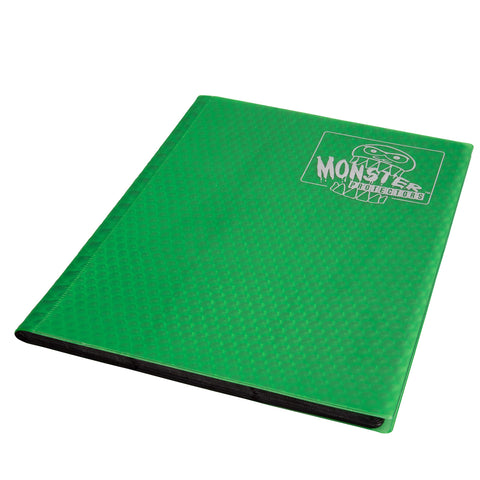 Monster 9 Pocket Trading Card Album- 20 Side Loading, Theft Deterrent, Padded Pages that Hold up to 360 cards - compatible with Yugioh, MTG, Magic The Gathering, PokÃƒÂ©mon & Sport Cards - Holofoil Green