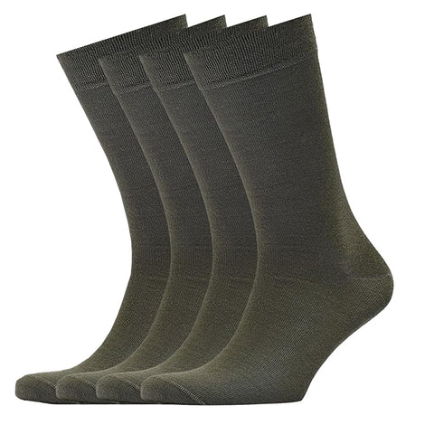 anatolian DRESS SOCKS Natural Comfortable Soft Classy - Made In TURKEY for Men Women Dress or Casual Footwear (Army Green)