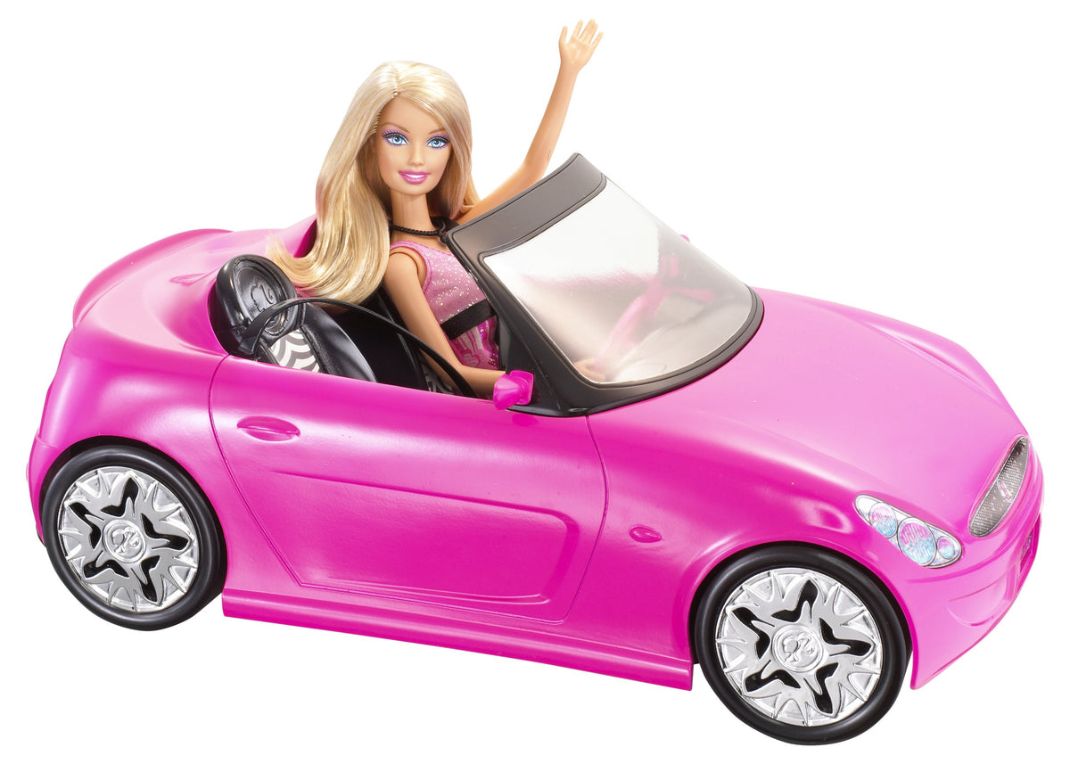 Barbie Glam Pink Convertible and Barbie Doll