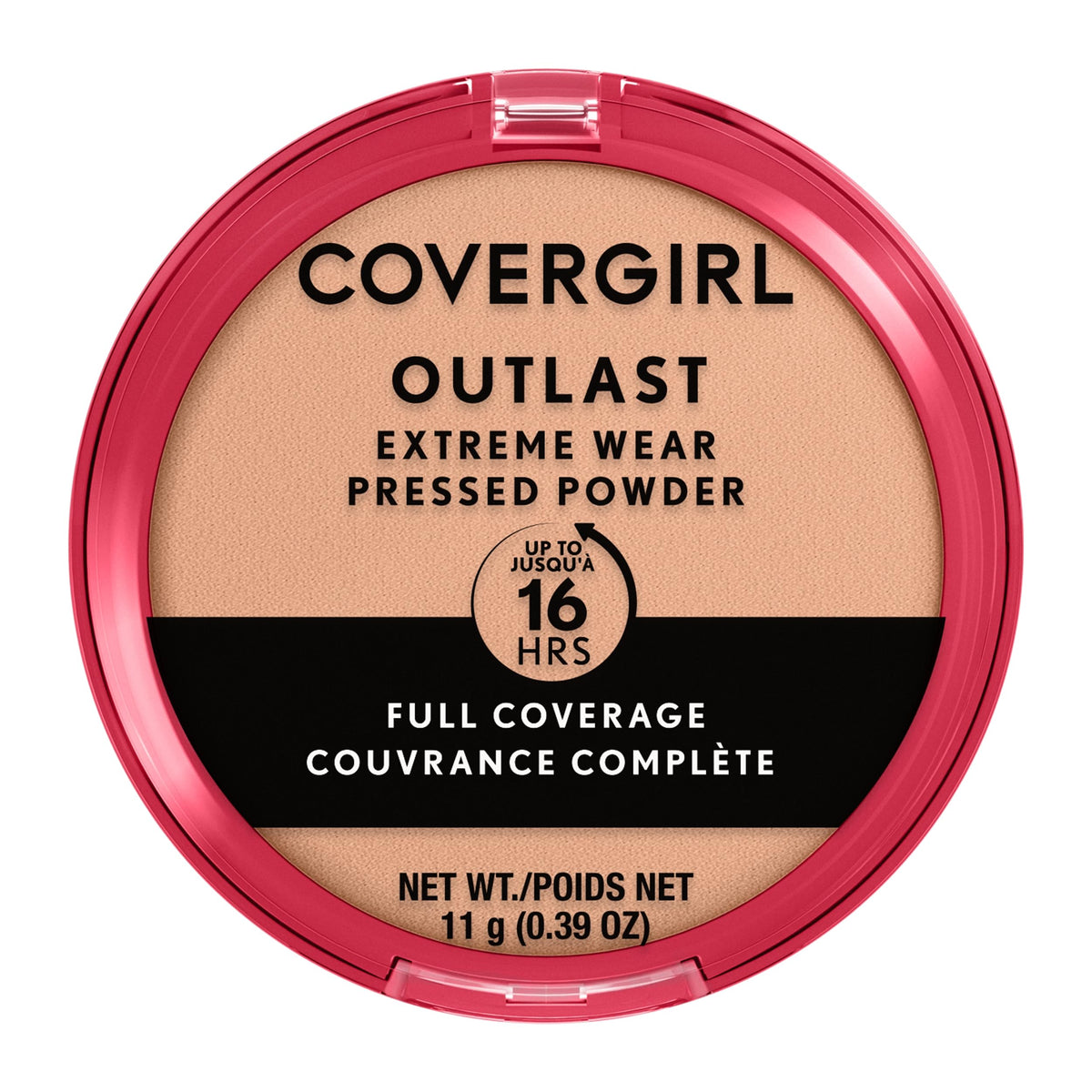 COVERGIRL Outlast Extreme Wear Pressed Powder, Face Powder, Natural, 0.38 Fl Oz, Pressed Powder, Full Coverage Powder, Finishing Powder, Lightweight, Controls Shine, Variety of Shades