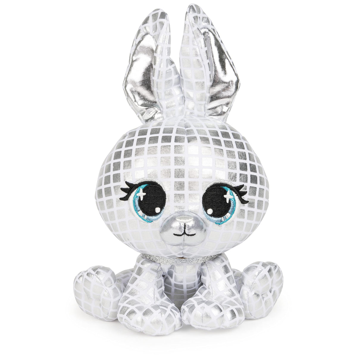 GUND 6064065 Plushes6inBGNgtSplEdtn P.Lushes Designer Fashion Pets Special-Edition B.G. Night Rabbit Premium Stuffed Animal Soft Plush, Silver Metallic, 15.2cm