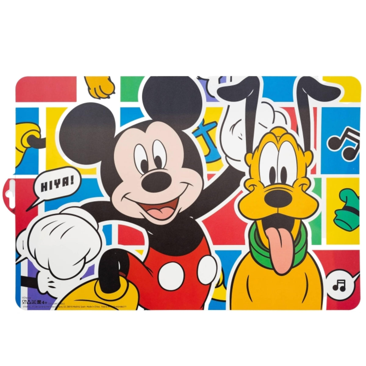 Disney Mickey Mouse Placemat for Baby Kids, Non-Slip Eating Table Mats Portable Toddler Placemats for Dining Table, Travel & Restaurants