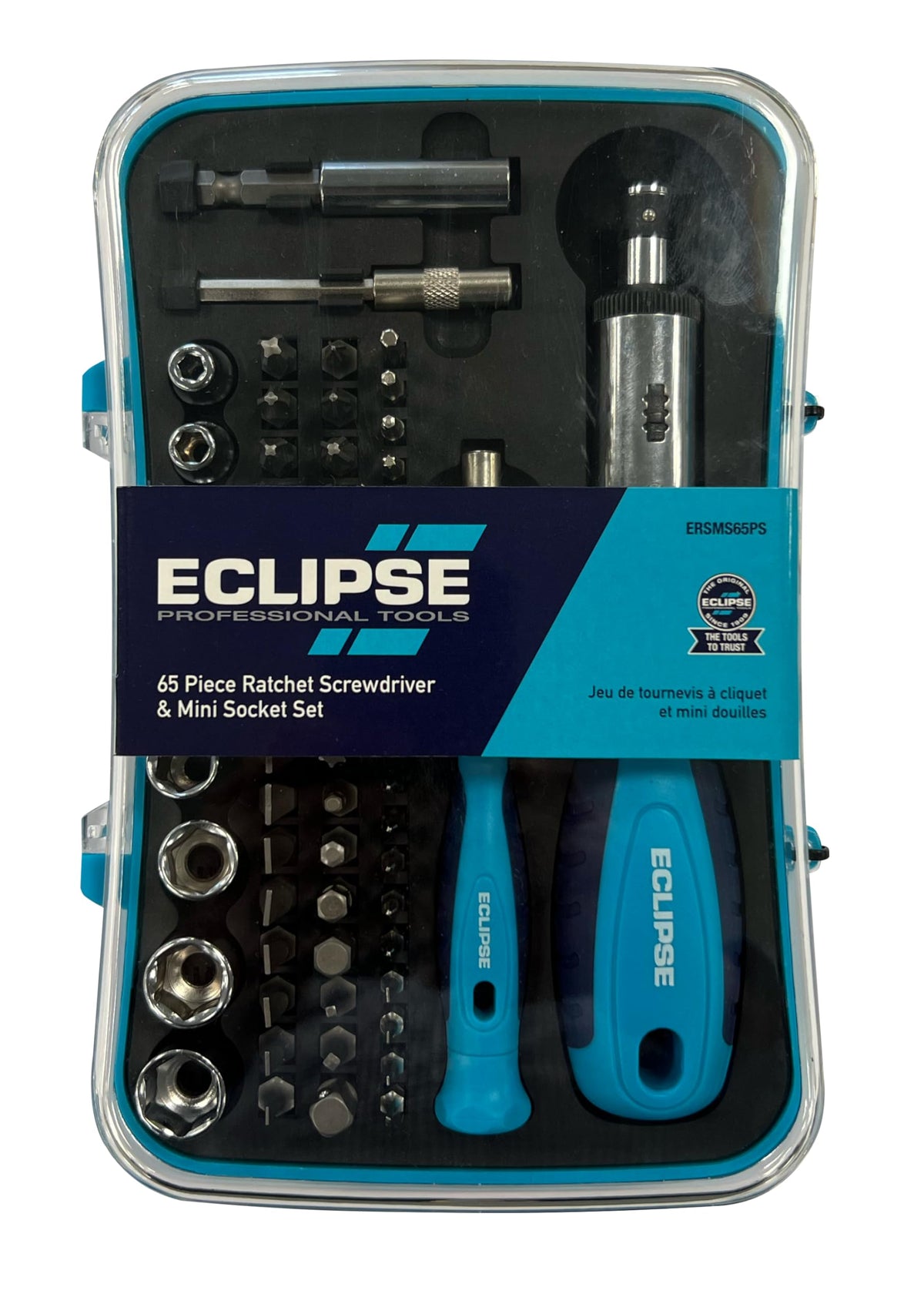 Eclipse Professional Tools ERSMS65PS 65-Piece Ratchet Screwdriver & Mini Socket Set