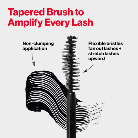 Revlon ColorStay Xtensionnaire Lengthening Mascara, Lash Serum and Mascara In One, With Tapered Brush for 2X Longer Looking Lashes, Infused with Pro Vitamin B5, Smudge-proof, 211 Black Waterproof