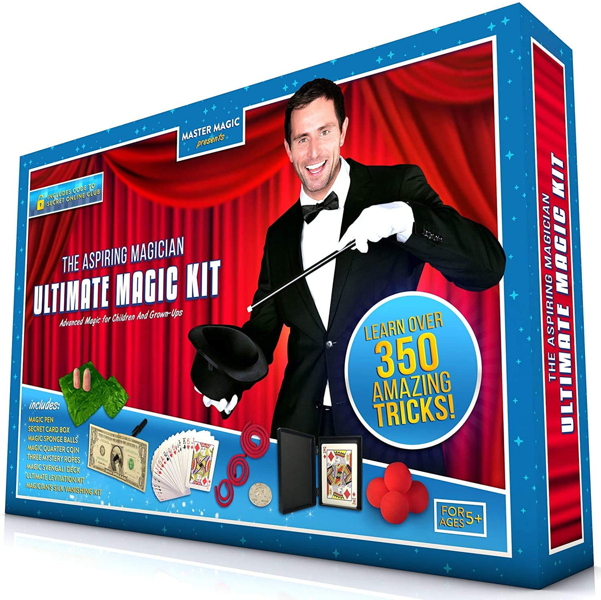 MasterMagic Ultimate Magic Kit - Advanced Magic Tricks For Children&Grow-Ups - Learn Over 350 Spectacular Tricks With This Magic Set - Ideal For Kids Of All Ages&Grown-Ups!, Multicolor