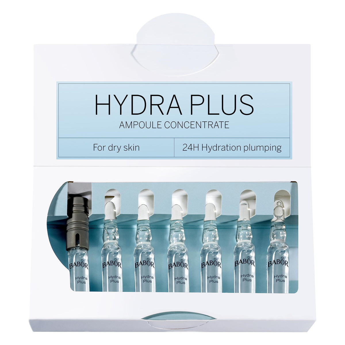 BABOR Hydra Plus Ampoule Concentrate, Moisturizing Skincare Capsule, Hyaluronic Acid Serum, Deeply Nourish to Plump and Smooth Skin, Anti Aging Serum 7 Day Treatment