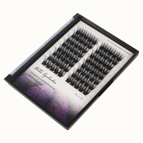 Dedila Large Pack -80 Clusters Thickness 0.07mm D Curl Individual False Eyelashes DIY Lashes Extesnions Dramatic Look Makeup Volume Eye Lashes Extensions Wide Stem (14mm)