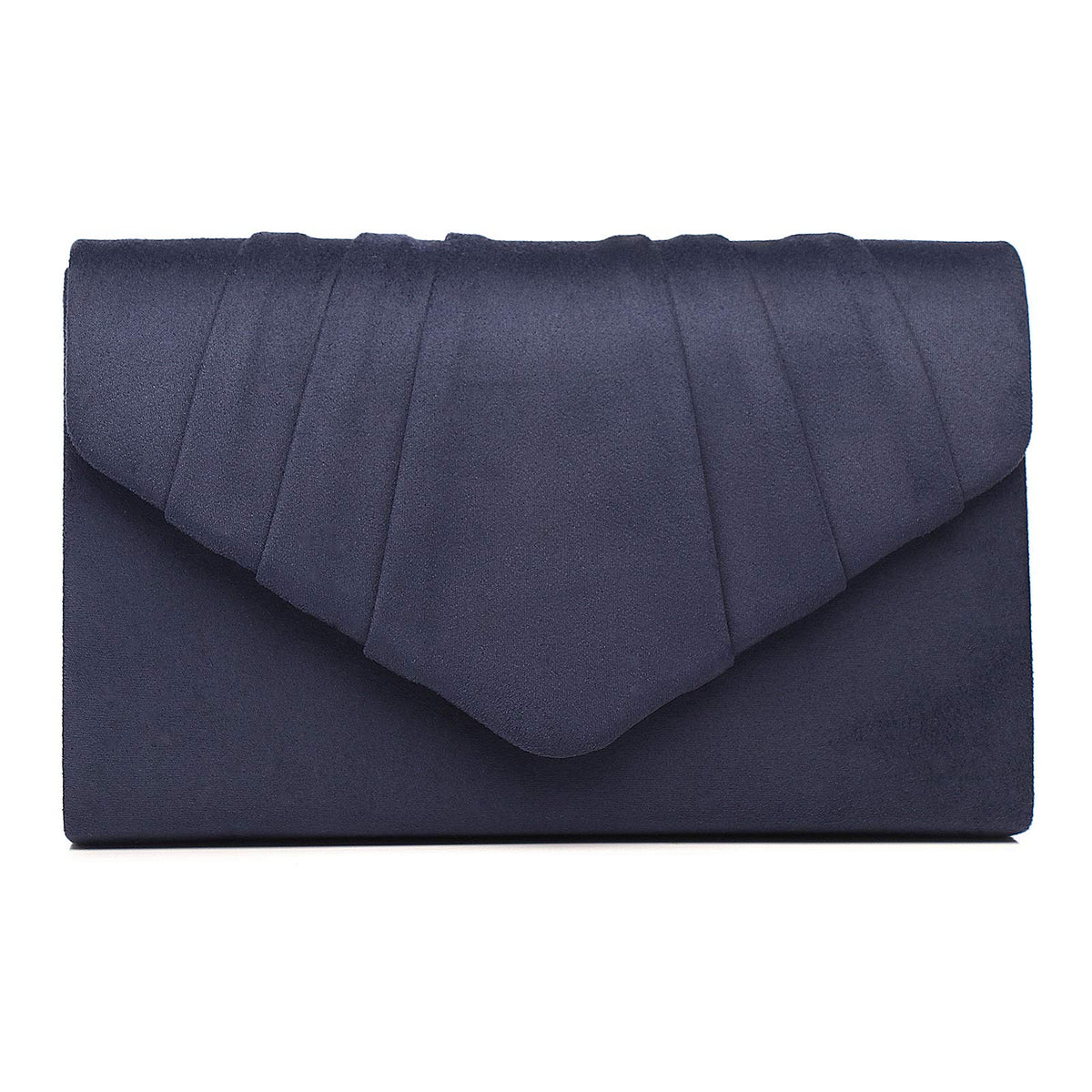 Labair Women's Evening Handbags Suede Evening Bag Velvet Clutch Bag Wedding Bridal Dress Purse,Navy Blue.