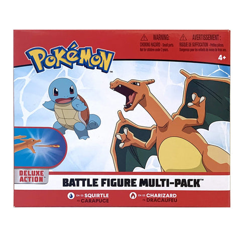 PokÃƒÂ©mon Fire and Water Battle Pack - includes 4.5 Inch Flame Action Charizard and 2" Squirtle Action Figures - Amazon Exclsuive