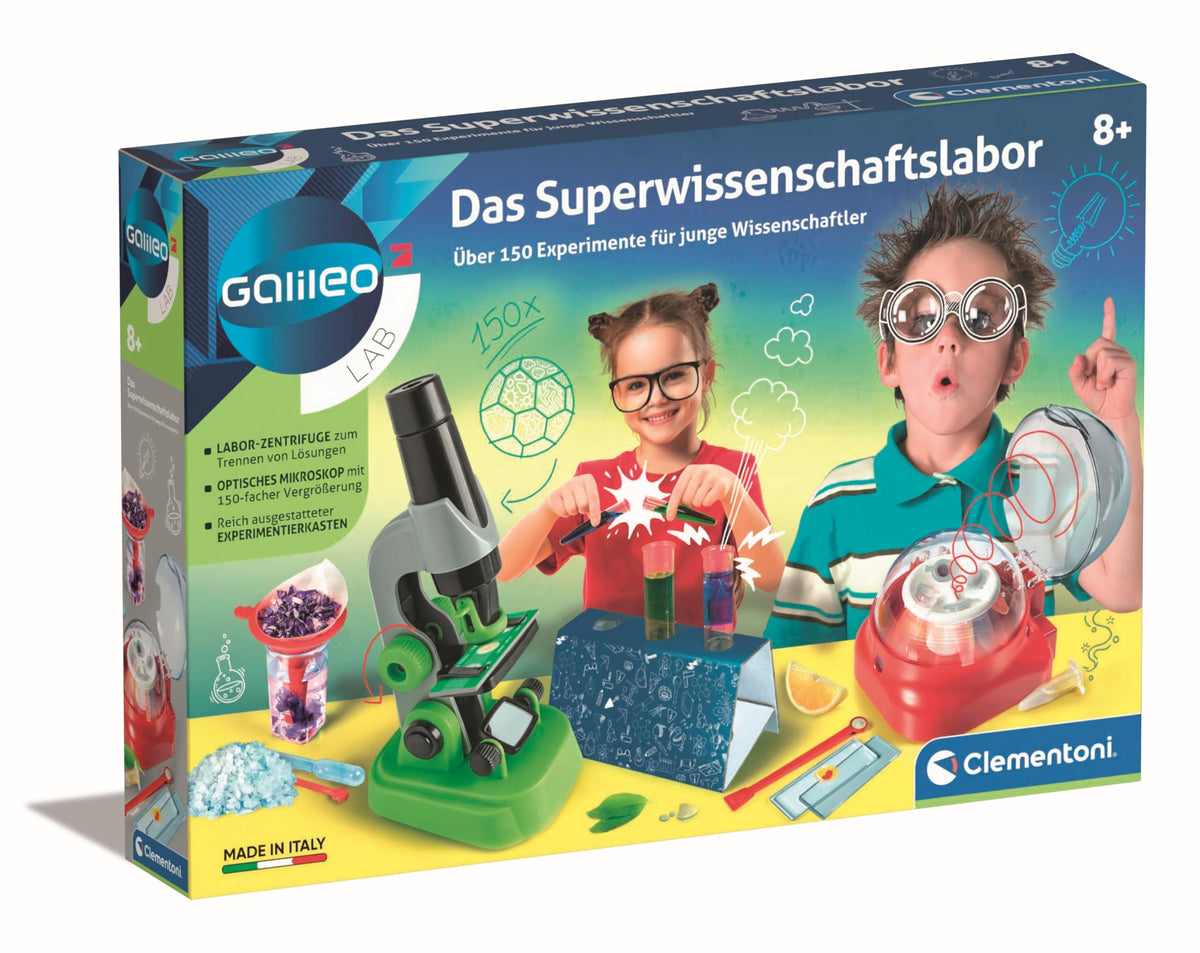 Clementoni 59083 The super science lab Galileo Clementoni-59083-The Laboratory, multicoloured, 9 x 36 x 53 cm