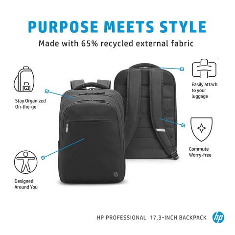 hp Professional, Black, 18.5 in x 5.51 in x 12.6 in