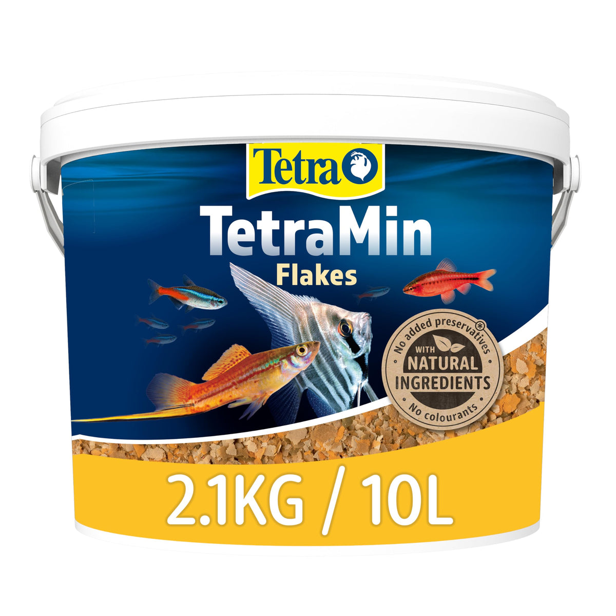 TetraMin Flakes - fish food in flake form for larger ornamental fish, balanced mixture for healthy fish and clear water, 10L