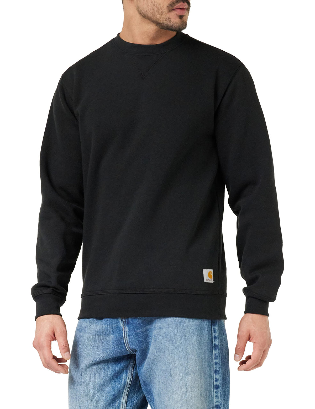 Carhartt Men's Loose Fit Midweight Crewneck Sweatshirt, Black, L