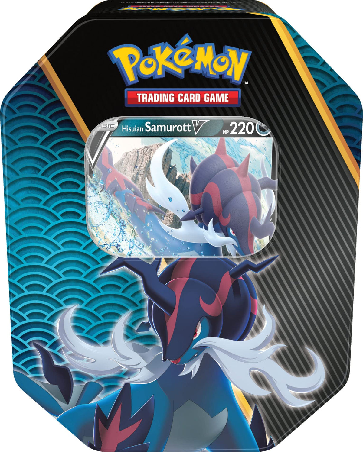 PokÃ©mon TCG: Divergent Powers Tin - Hisuian Samurott V (1 Foil Card & 4 Booster Packs)