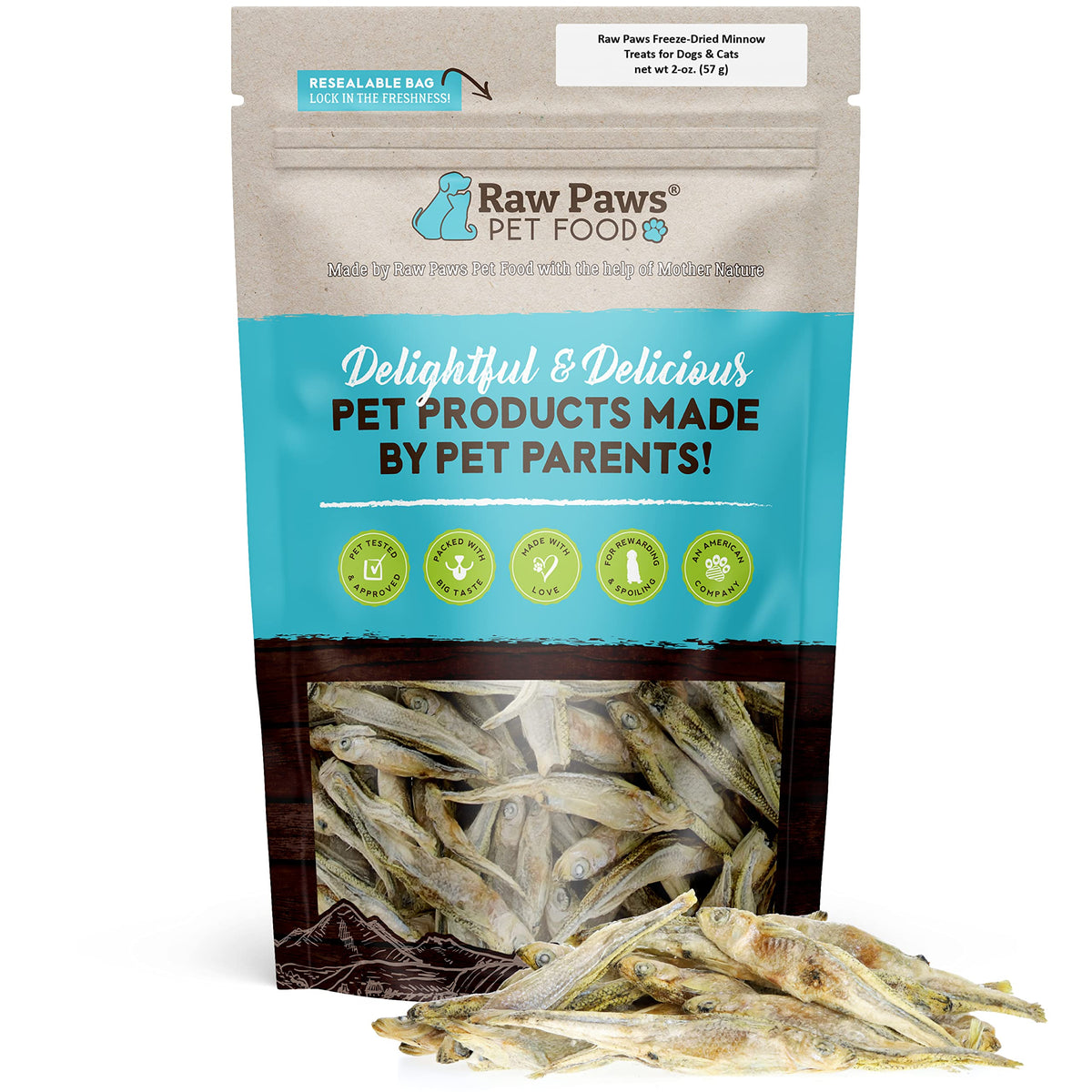 Raw Paws Smelt Freeze Dried Minnows for Cats & Dogs, 2-oz - Minnows for Dogs - Freeze Dried Cat Treats - Fish Dog Treats - Freeze Dried Minnows for Dogs - Freeze Dried Fish Cat Treats, Cat Fish Treats