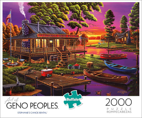 Buffalo Games - Geno Peoples - Stephanie's Canoe Rental - 2000 Piece Jigsaw Puzzle