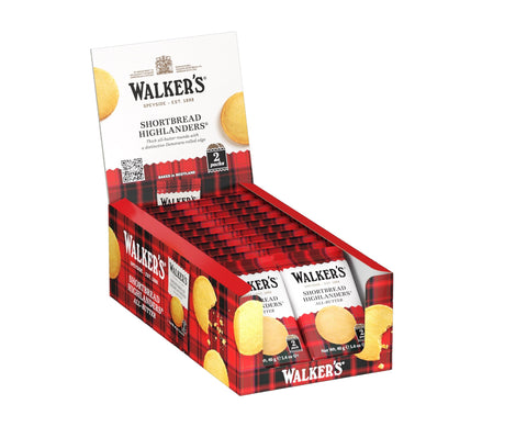 Walkers Shortbread Twin Pack Highlander, Traditional Pure Butter Scottish Recipe, 40g (18 x Twin Pack)