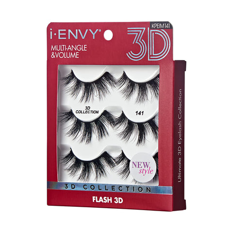 iEnvy False Eyelashes 3 Pairs Fluffy and Natural Multiangle and Volume Faux Mink Lashes (41)