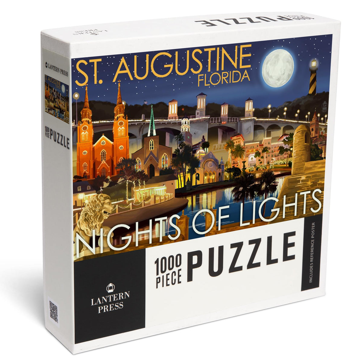 St. Augustine, Florida, Nights of Lights, Night Scene (1000 Piece Puzzle, Challenging Jigsaw Puzzle for Adults, Made in USA)