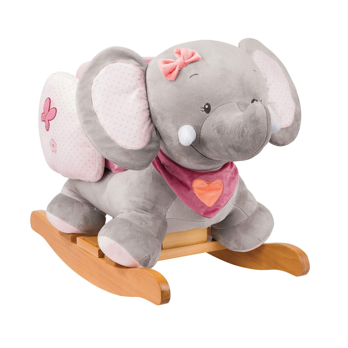 Nattou Adele and Valentine - Rocker Adele the Elephant, pink / grey