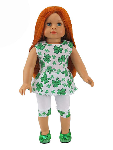 American Fashion World St. Patrick's Day Pants Set for 18-Inch Dolls | Premium Quality & Trendy Design | Dolls Clothes | Outfit Fashions for Dolls for Popular Brands