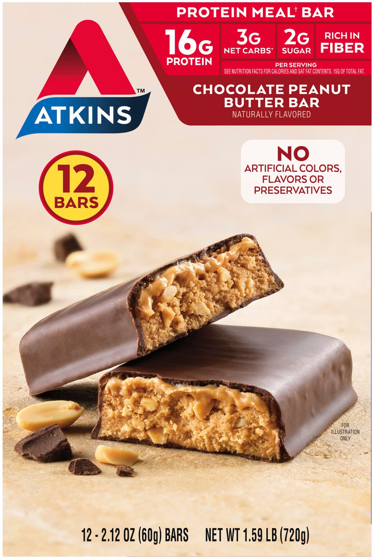 Atkins Chocolate Peanut Butter Protein Meal Bar