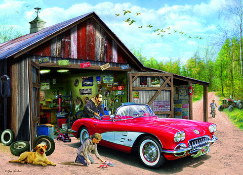 Out of Storage (1959 Corvette) by Greg Girdano 1000-Piece Puzzle