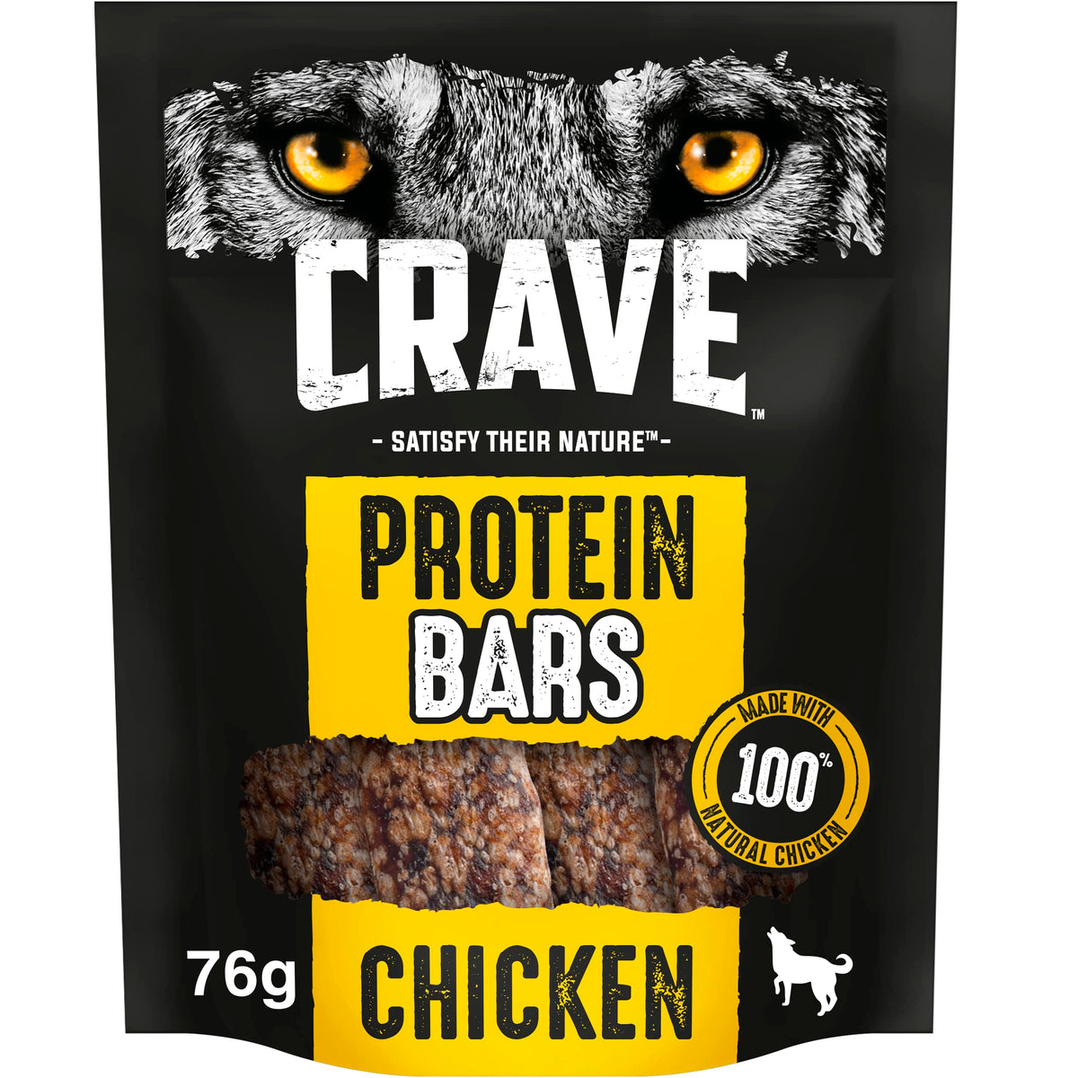 Crave Bars - Dog Treats - for Adult Dogs - Protein Bars Chicken - 7 x 76 g