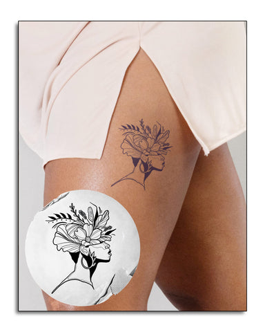 Inkbox Temporary Tattoos, Long Lasting Temporary Tattoo, One Premium ForNow Ink Water-Resistant Freehand Ink Tattoo (Growing Strong)