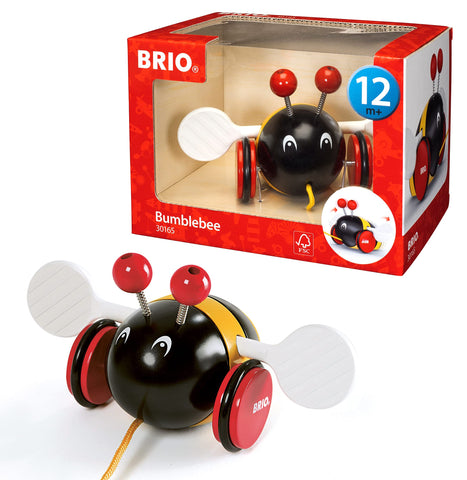 BRIO Bumblebee Pull Along Toddler Toys for Ages 12 Months Up (Kids 1 Year Old)