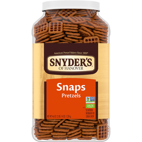 Snyder's of Hanover Pretzel Snaps, 46 Oz Canister