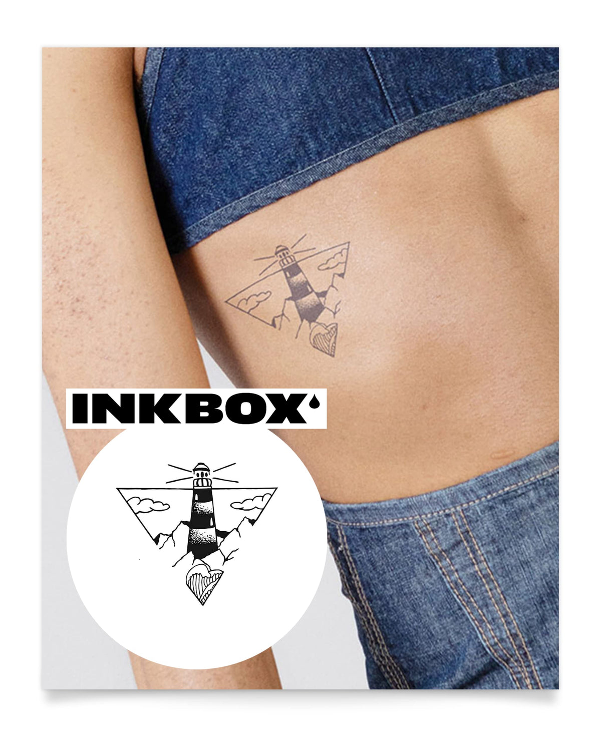 Inkbox Temporary Tattoos, Semi-Permanent Tattoo, One Premium Easy Long Lasting, Water-Resistant Temp Tattoo with For Now Ink - Lasts 1-2 Weeks, Land Ahoy, 3 x 3 in