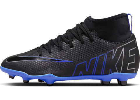 NIKE Boy's Football Shoe, Black Chrome Hyper Royal, 4.5 Big Kid