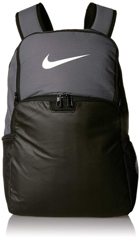 NIKE Brasilia XLarge Backpack 9.0, Flint Grey/Black/White, Misc