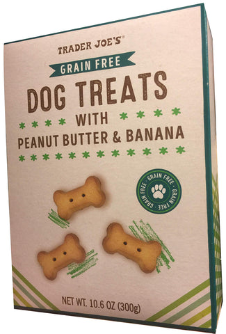 Trader Joe's | Dog Treats with Peanut Butter & Banana | Grain Free | 10.6 Ounces