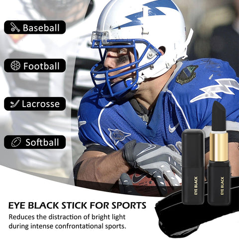 Eye Black Face Paint Kit, Eye Black Stick for Football Baseball Softball Lacrosse,Green White Black Facepaint Lipstick St Patrick's Costume Cosplay Makeup, Waterproof Cream Blendable Body Paint Stick