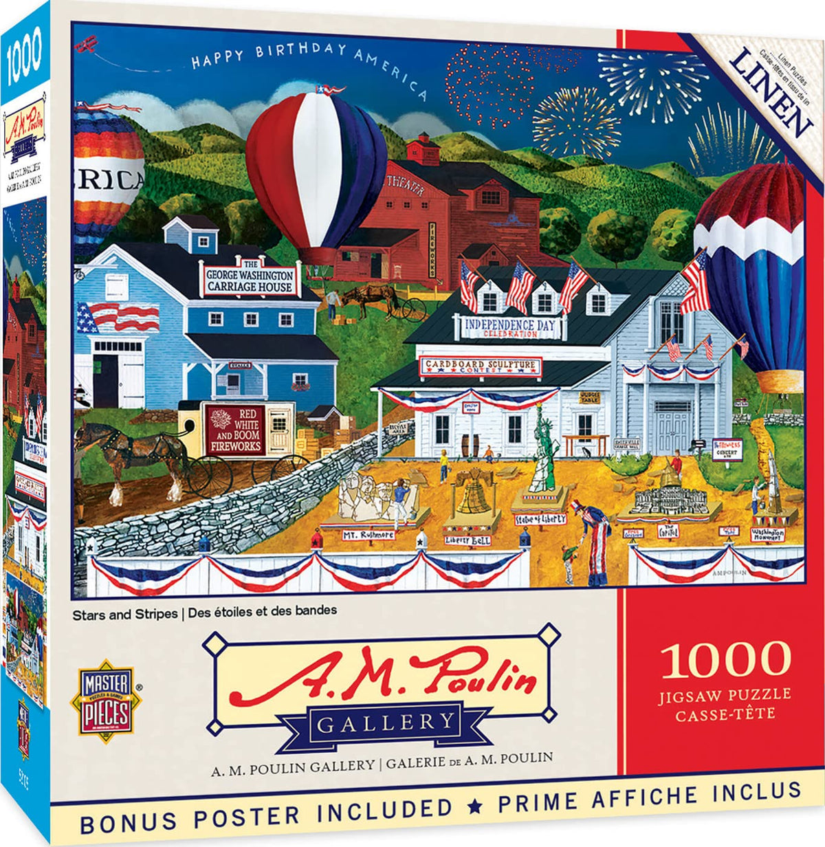 MasterPieces 1000 Piece Jigsaw Puzzle for Adults, Family, Or Kids - Stars and Stripes - 19.25"x26.75"