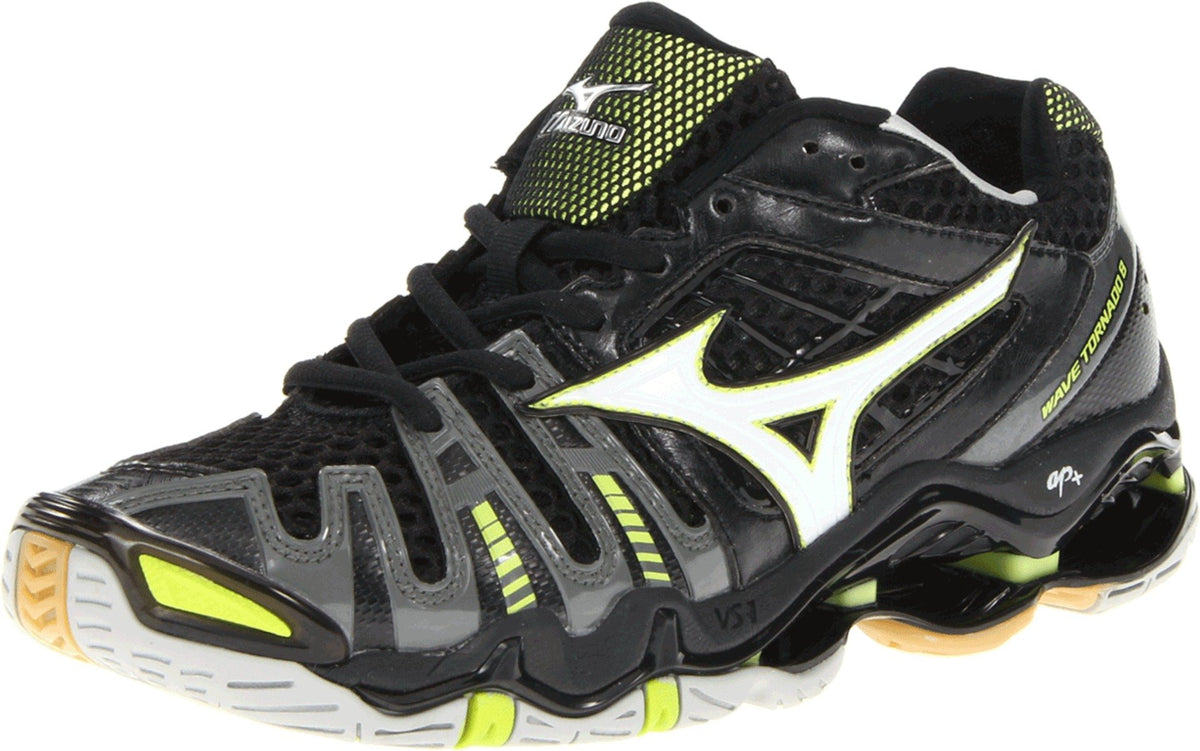 Mizuno Women's Wave Tornado 8 Volleyball Shoe,Black/White,6 M US