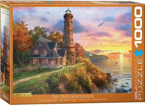 EuroGraphics Lighthouse Sunset Ocean Cliff Peace Quiet Puzzle, 1000 (6000-0965)