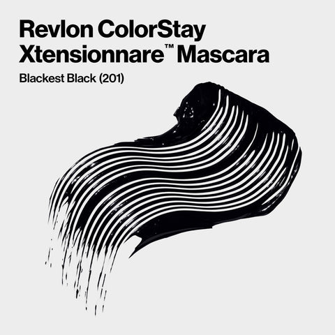 Revlon ColorStay Xtensionnaire Lengthening Mascara, Lash Serum and Mascara In One, With Tapered Brush for 2X Longer Looking Lashes, Infused with Pro Vitamin B5, Smudge-proof, 201 Blackest Black