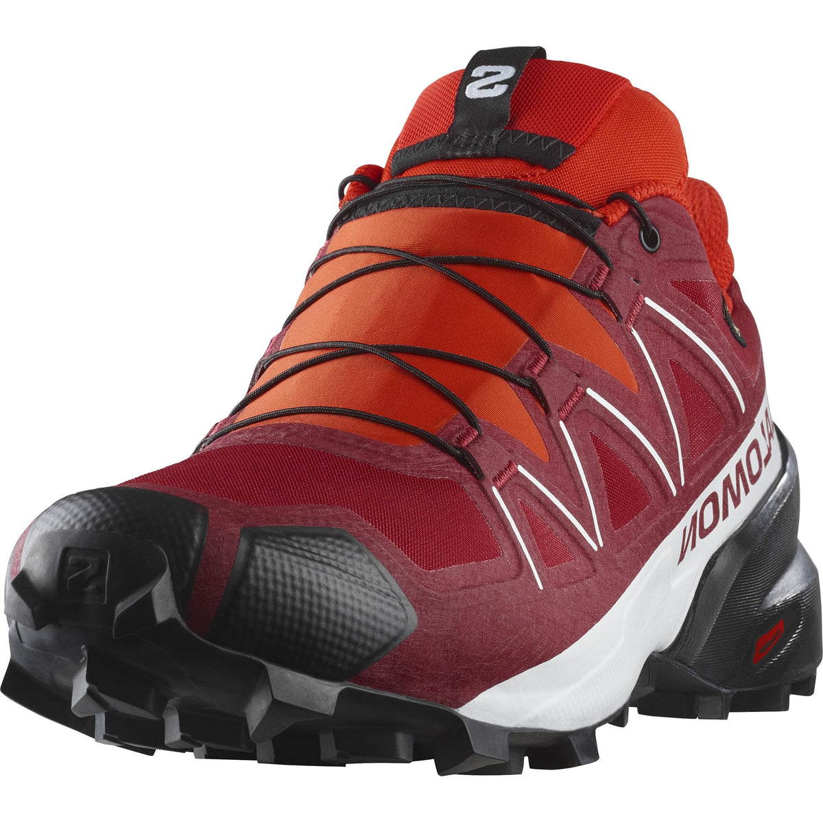 Salomon Men's Speedcross Gore-Tex Running Shoe, Red Dahlia/White/Black, 10 UK