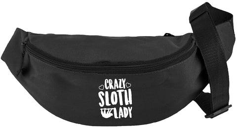 Hippowarehouse Crazy Sloth Lady Waist Pack Bum Bag Festival Accessory 38x14x8cm 2.5 litres